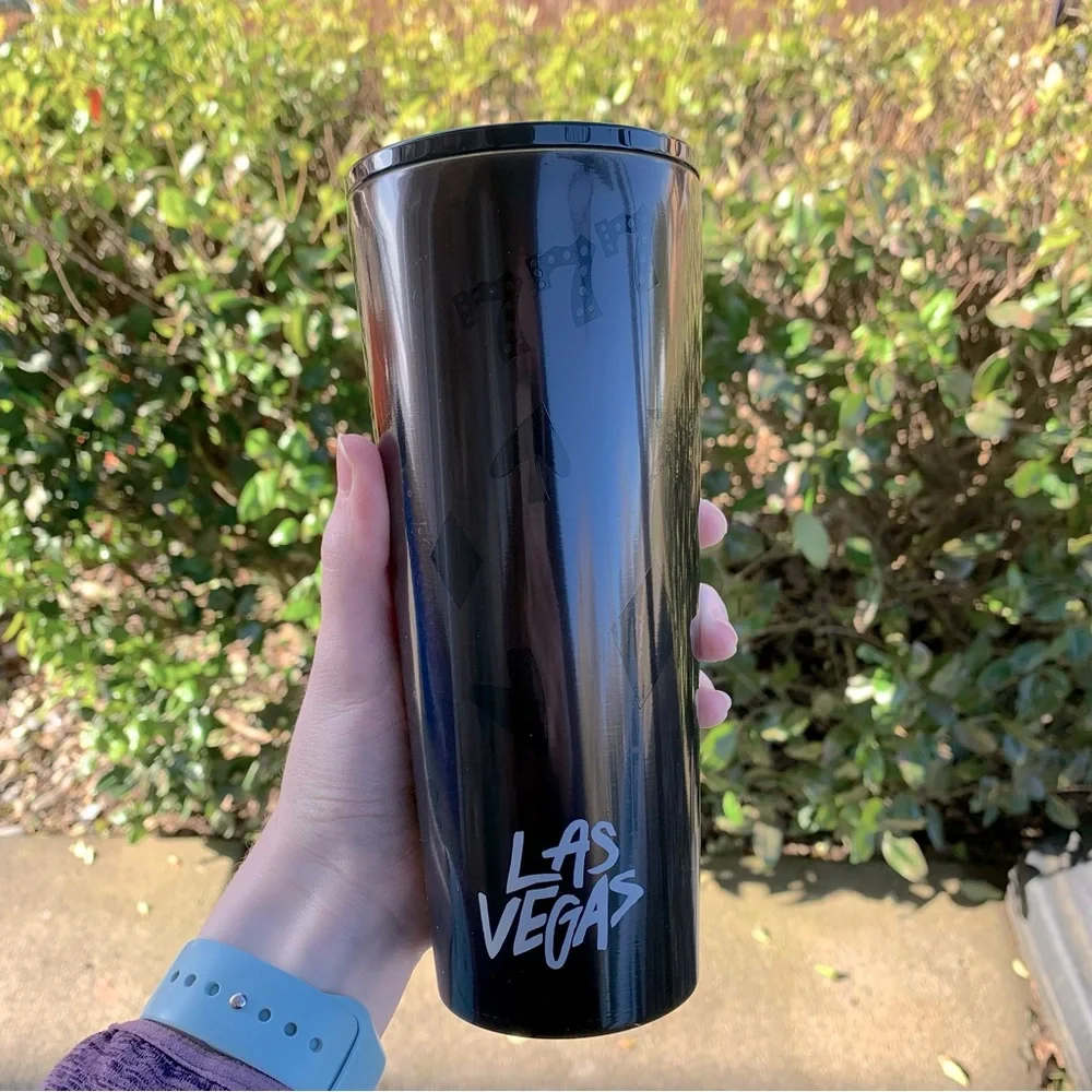 Starbucks Las Vegas Stainless Steel Metal Cold Cup Collectible 16oz | NO STRAW